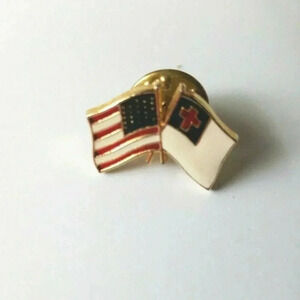 USA American Christian Friendship Flag Lapel Pin
